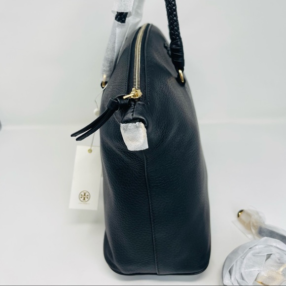 NEW Tory Burch Black Taylor Satchel - Picture 6 of 10